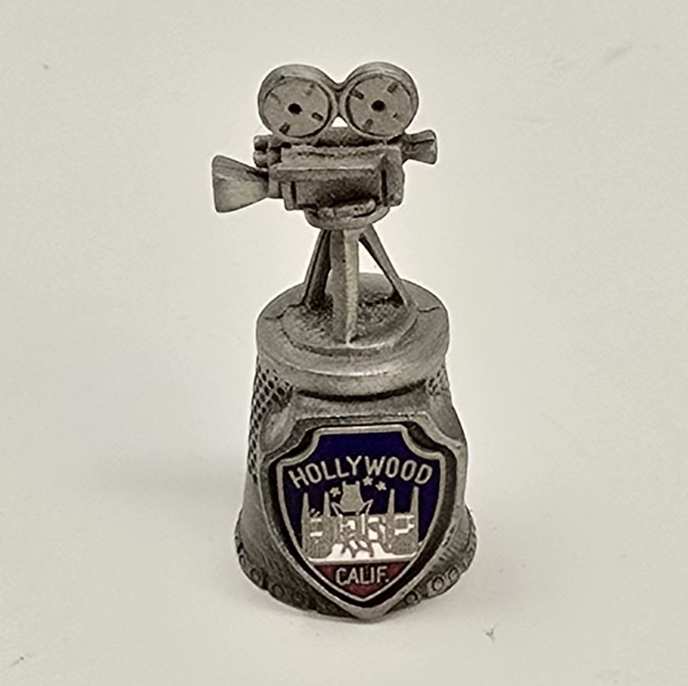 Vintage pewter motion picture‎ Hollywood California thimble collectible